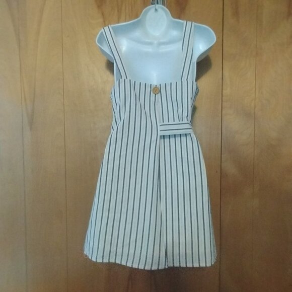 And I Women's Small Wide Strap Striped Mini Wrap Dress Multi-Colored - Picture 5 of 5